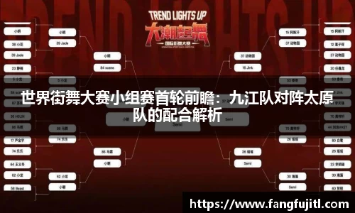 世界街舞大赛小组赛首轮前瞻：九江队对阵太原队的配合解析